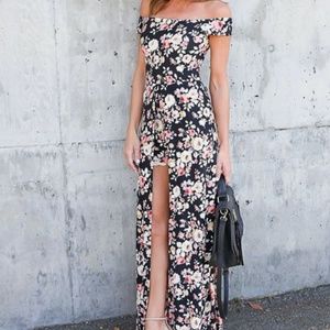 Floral Maxi Romper - Size Large